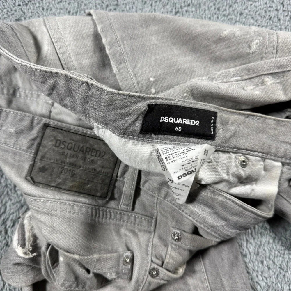 Dsquared2 Jeans Mens 50 (36x33)  Distressed Paint Splatter Made in Italy Designe
